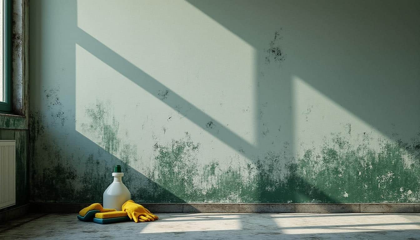Éliminer la moisissure sur une cloison mur de salle