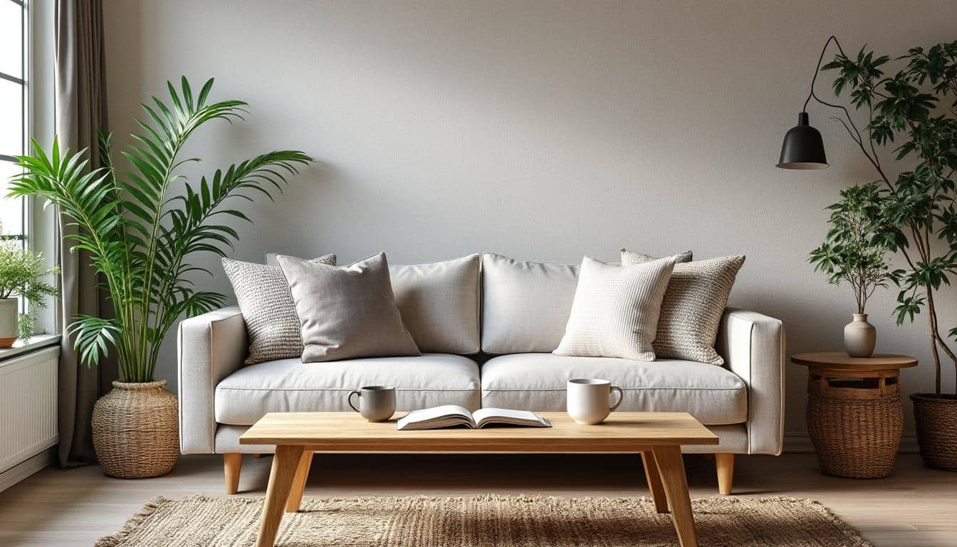 Créer un séjour au style scandinave grâce à l'ambiance du papier peint