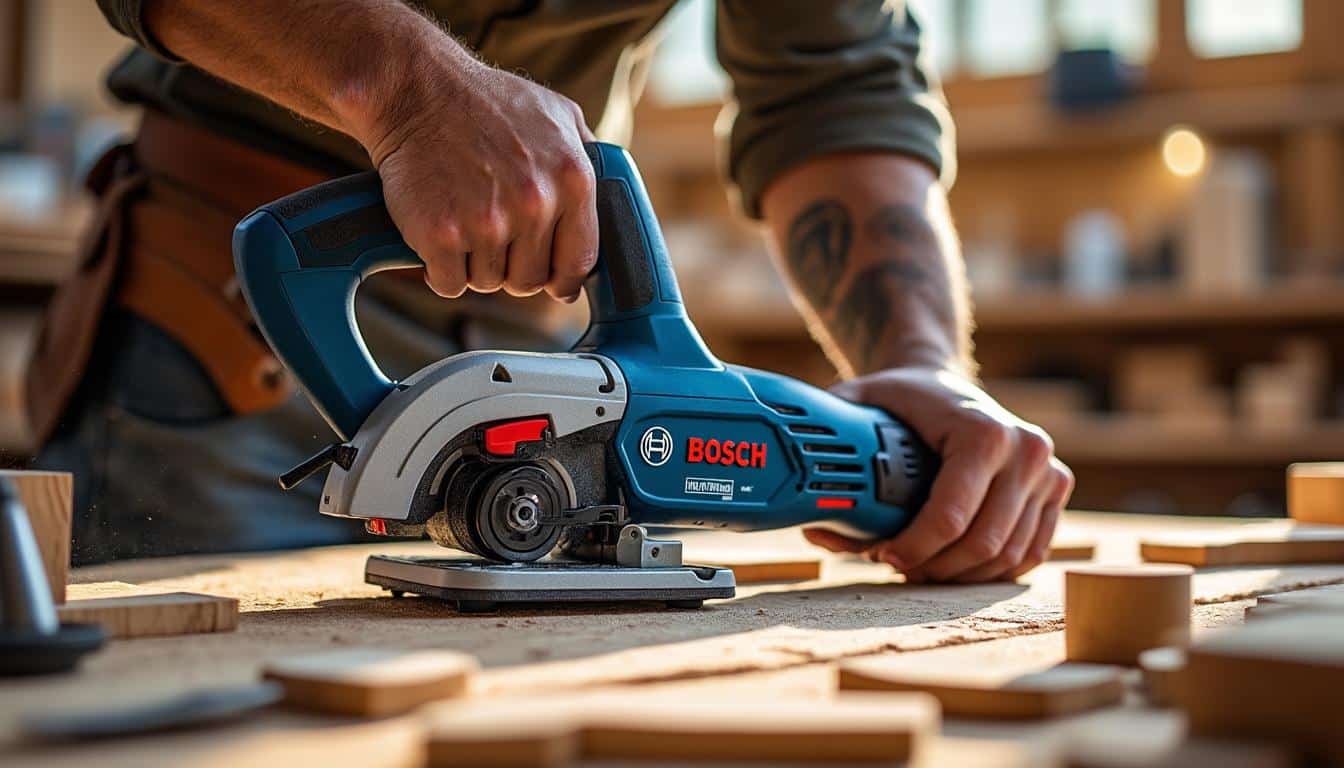 Illustration: Comprendre les spécificités des scies à onglet Bosch pour une coupe précise et fiable