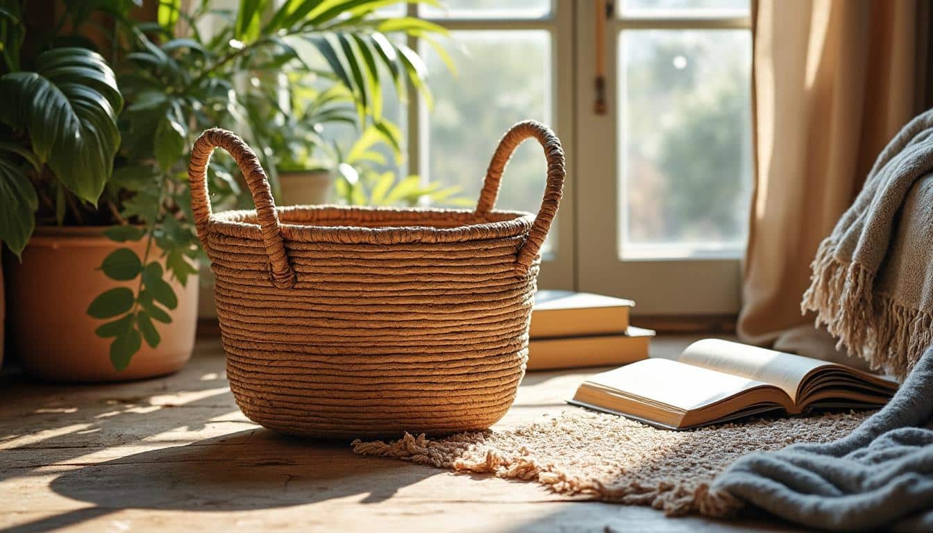 Adopter le panier rotin pour un style bohème réussi dans la chambre