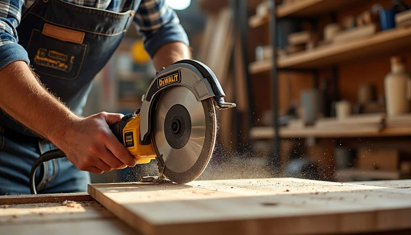 Illustration: Comment la scie à onglet radiale Dewalt facilite vos coupes précises et complexes