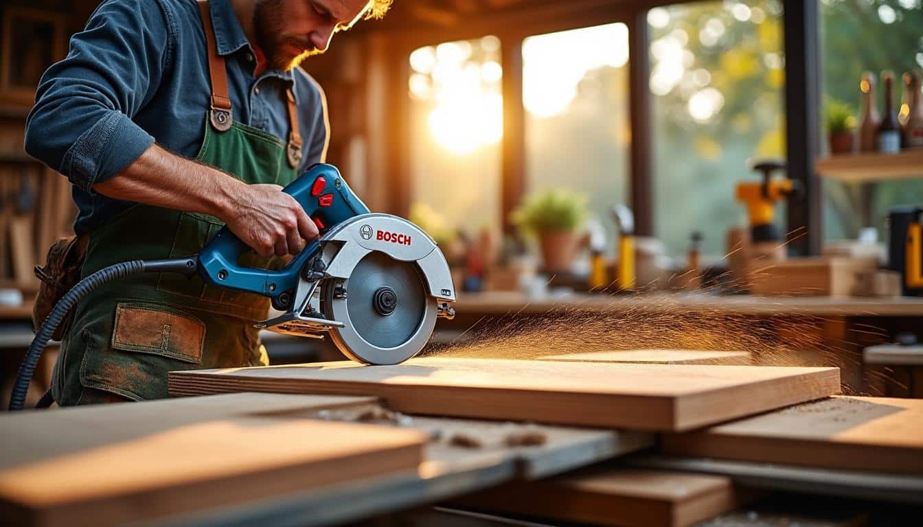 Illustration: Les fonctionnalités clés et avantages majeurs de la scie circulaire PKS 66 Bosch