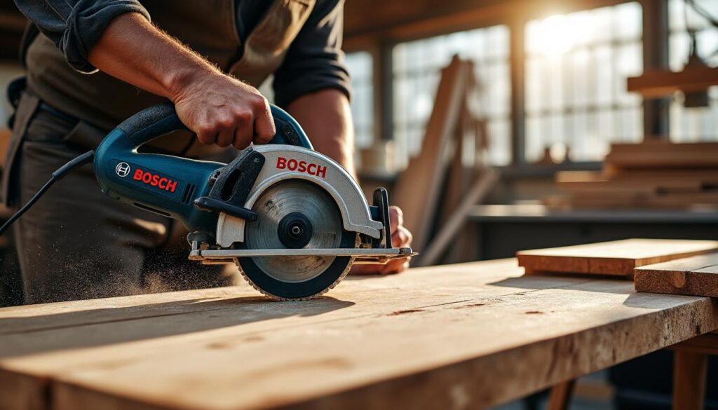 Scie circulaire PKS 66 Bosch : précision et puissance pour vos découpes