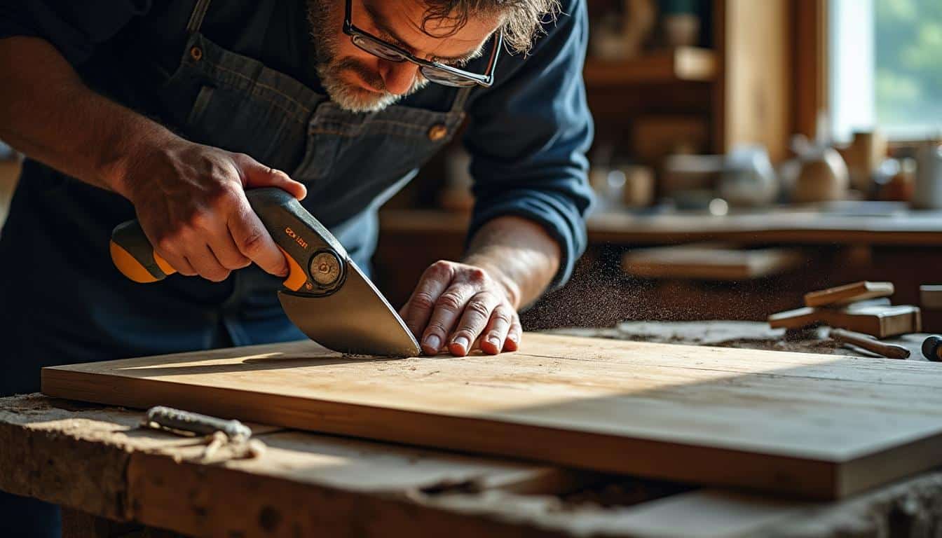 Scie plongeante Erbauer : précision et sécurité pour vos découpes