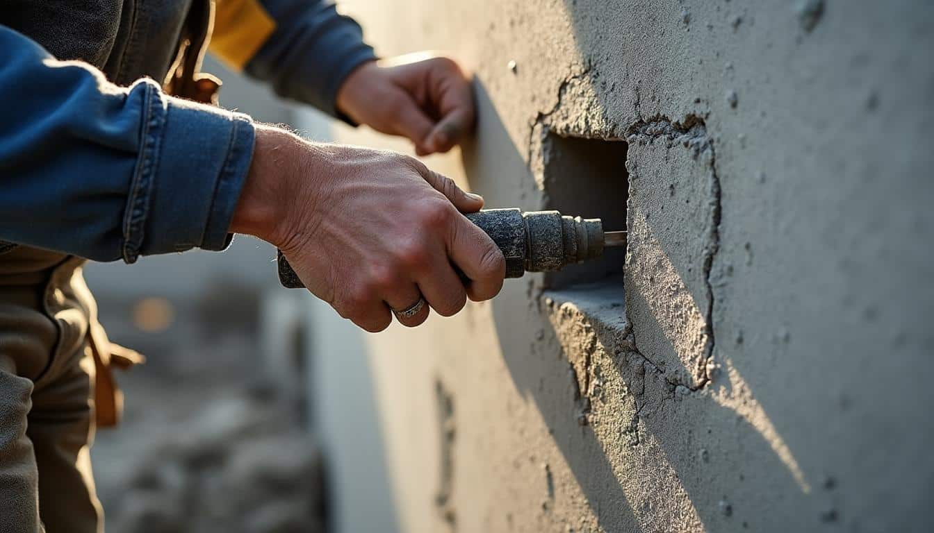 Illustration: Comprendre le béton et les murs pour une fixation réussie
