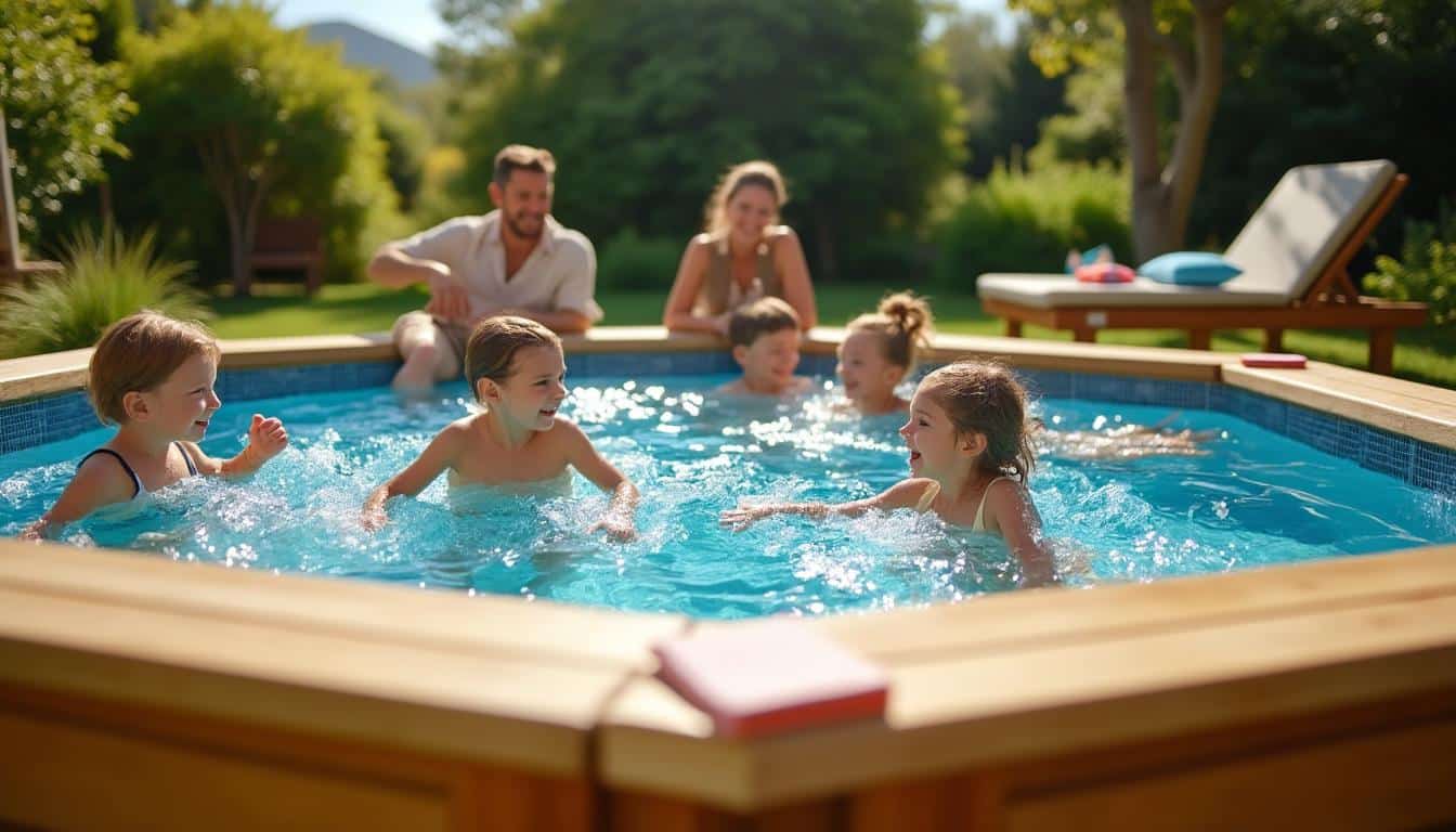 Illustration: Pourquoi opter pour une piscine en bois hors sol à forme octogonale ?