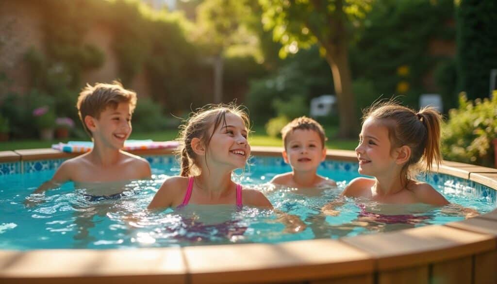 Piscine ronde en bois hors sol : charme naturel et installation facile