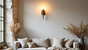 Applique murale de campagne chic : charme et lumière chaleureuse