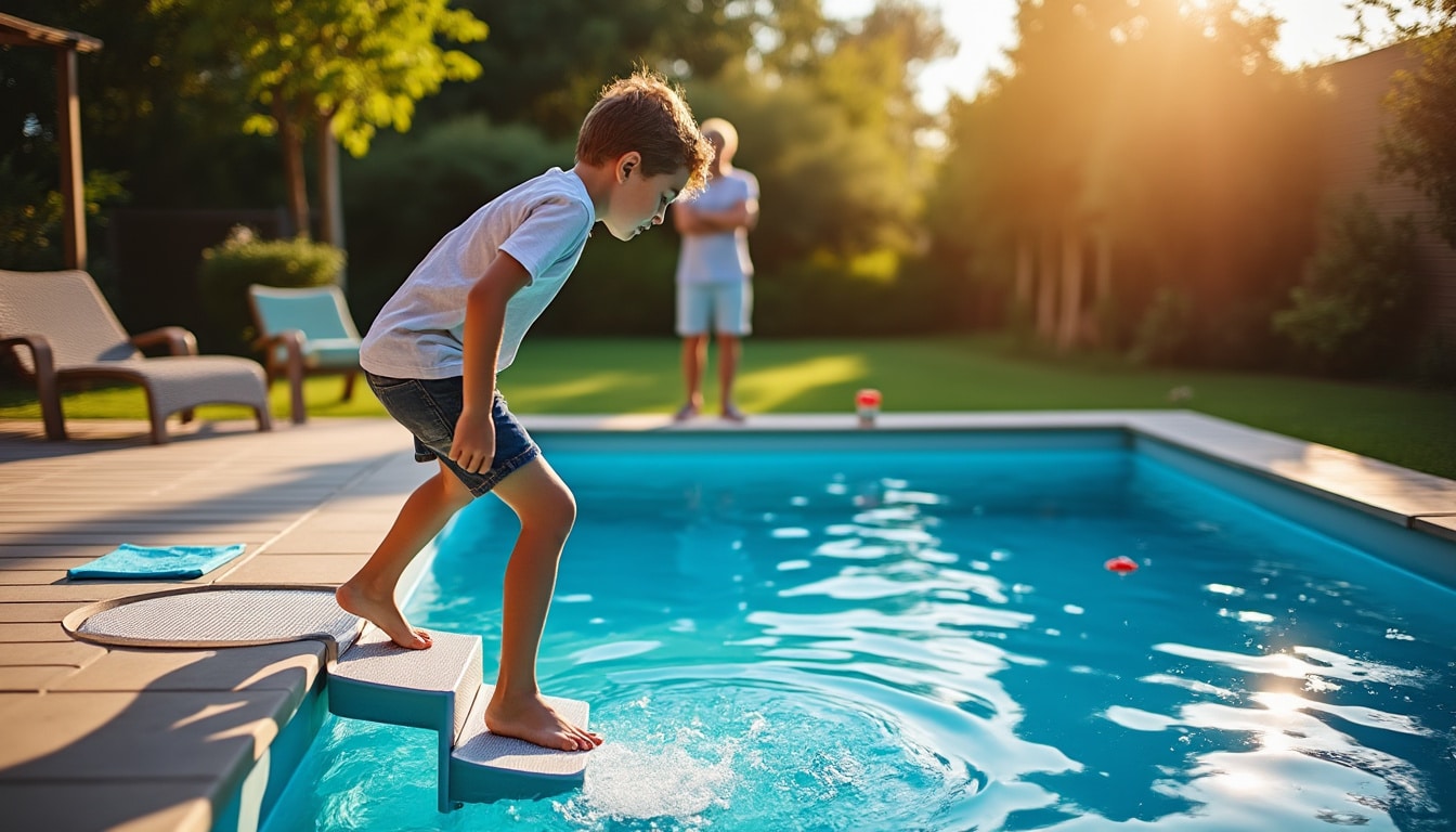 Illustration: Comprendre le rôle et l’utilité des marches dans une piscine hors sol