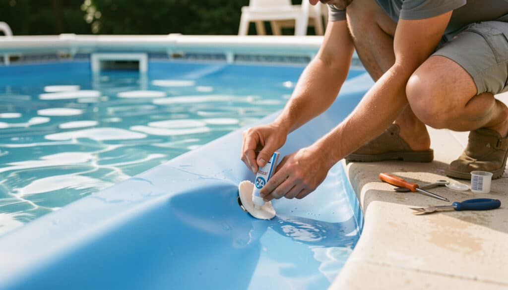 Trou dans le liner de piscine : comment le réparer ?